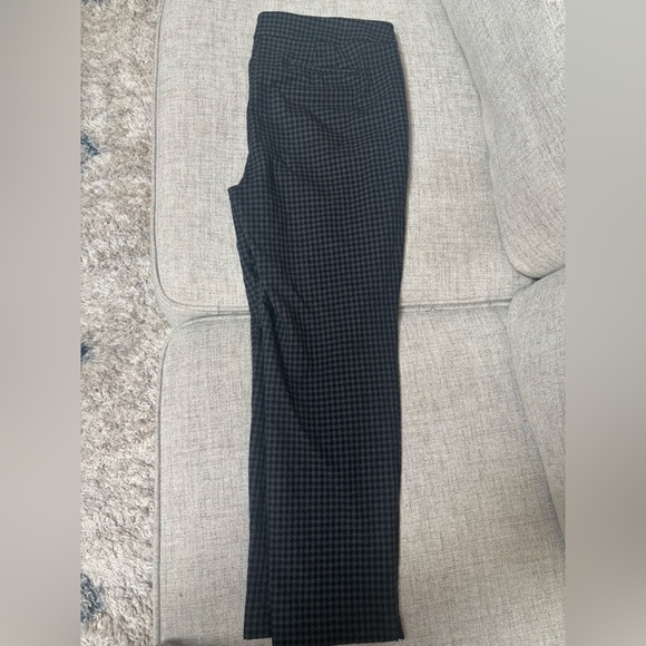 TALBOTS CHATHAM ANKLE PANT TROUSERS BLACK GRAY HOUNDSTOOTH PRINT SZ 16 - Picture 4 of 8